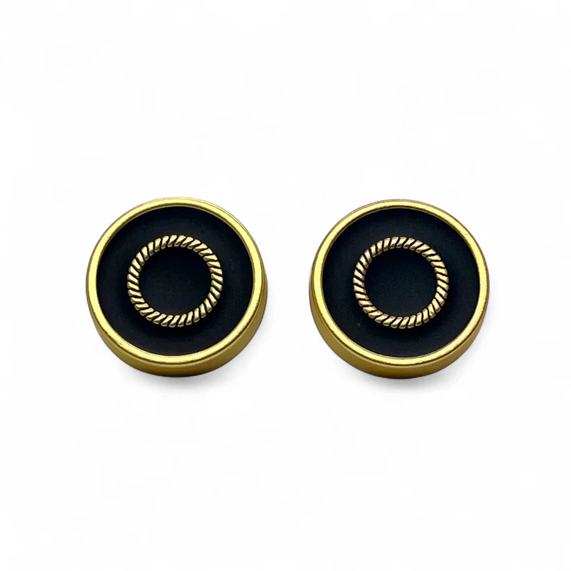 Orbit Loop Matte Golden Cufflinks