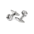 Glimaxo Classic Silver Knot Cufflinks – Minimalist Elegant Formal Cufflinks for Men